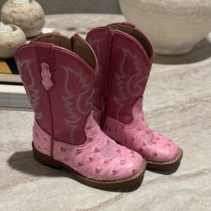 Size 7 toddler charming pink cowboy boots